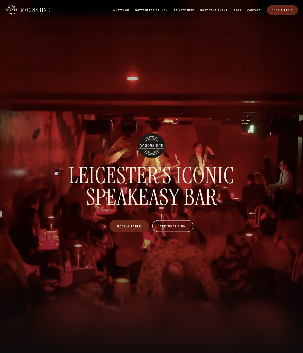 Moonshine: Speakeasy atmosphere